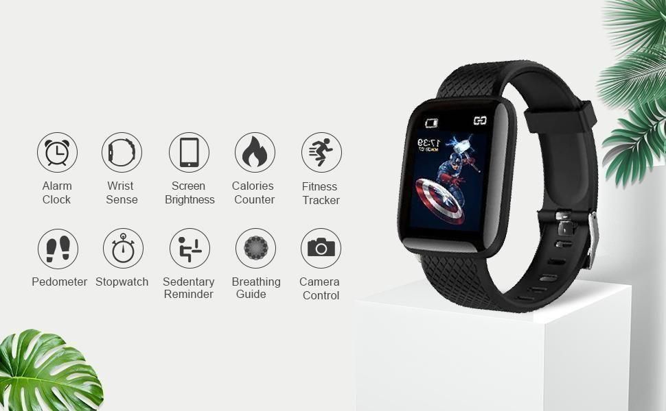 ID116 Plus Smart Bracelet Fitness Tracker Color Screen Smartwatch